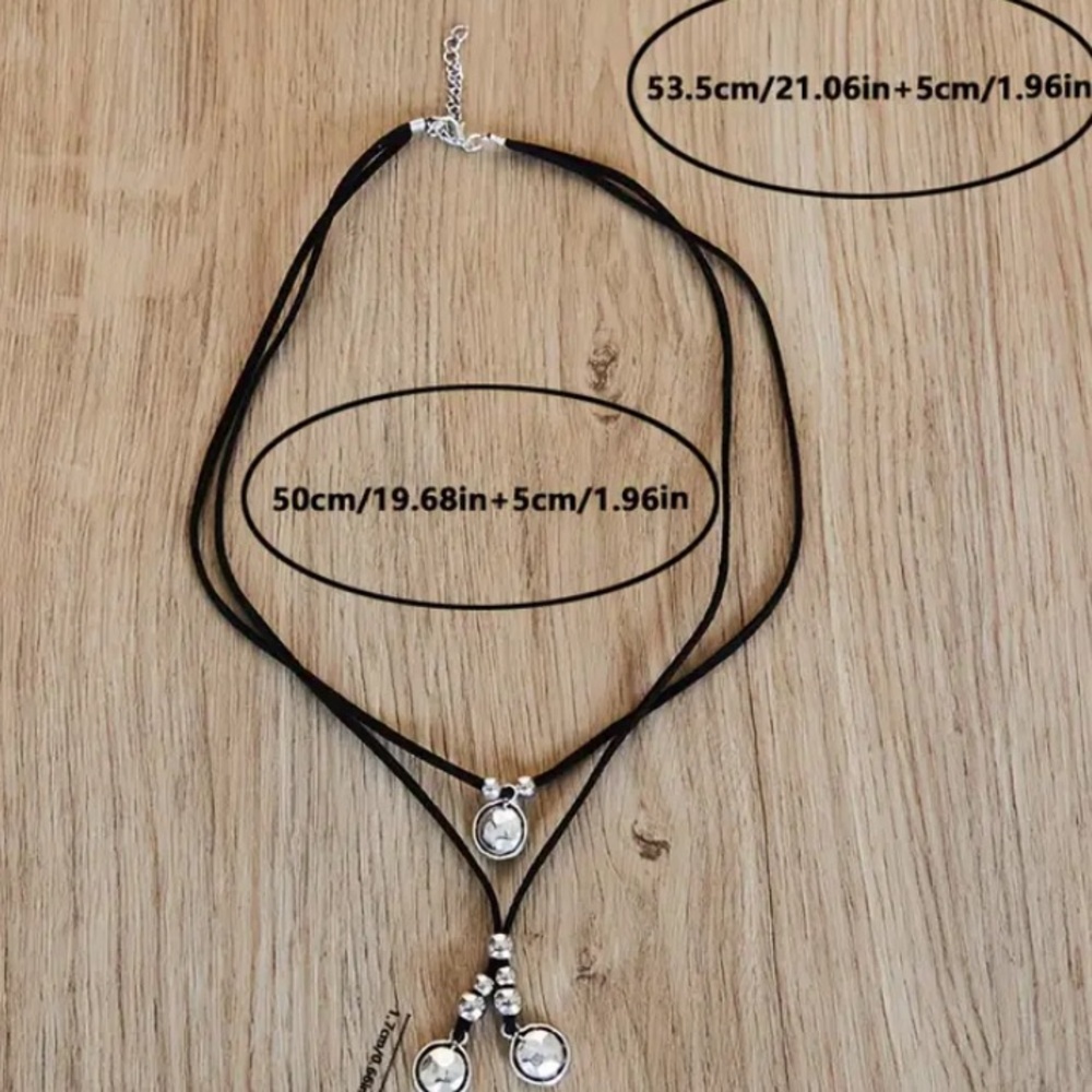 Vintage Geometric Silver Boho Tribal Necklace - Picture 6 of 6